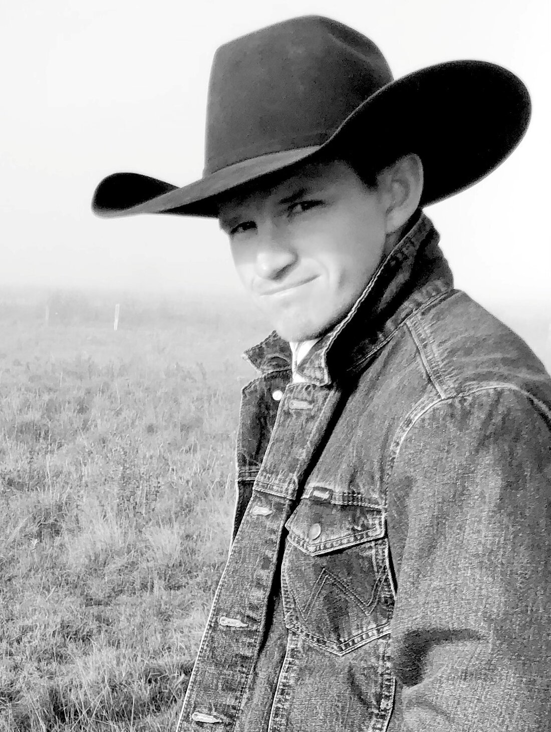 Jon Anderson in a cowboy hat, portrait
